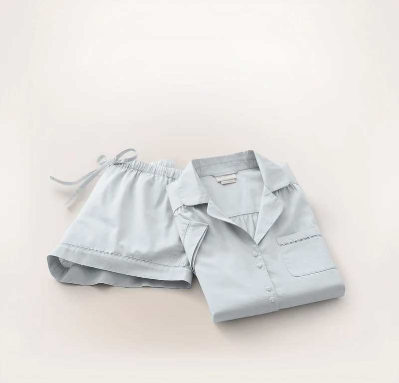 Signature Short Sleeve & Shorts Pajama Set - Sky