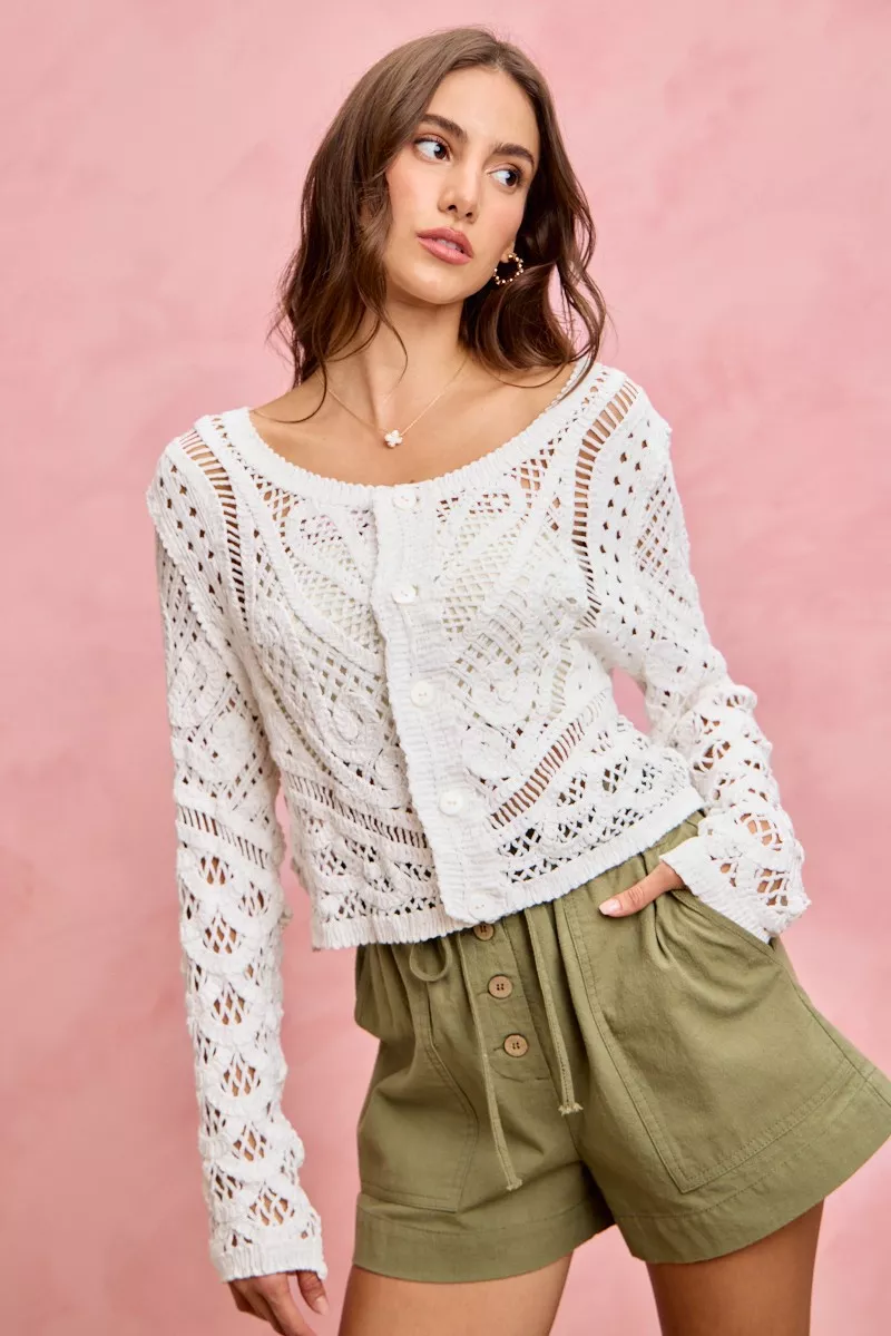 SO ME Paper Bag Patch Pocket Drawstring Twill Shorts