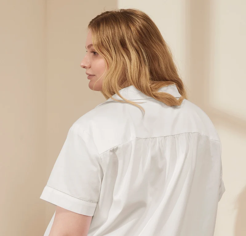 Signature Pajama Set - Short Sleeve & Shorts - White