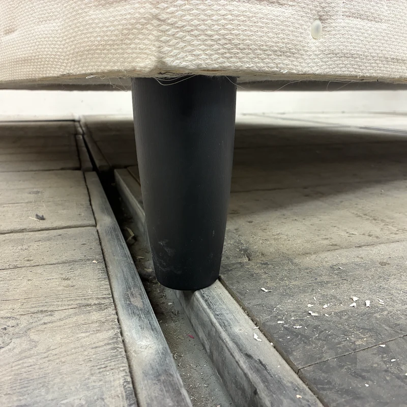 Boxspringbett inklusive Matratze 150x200 Polsterbett Creme Gebraucht