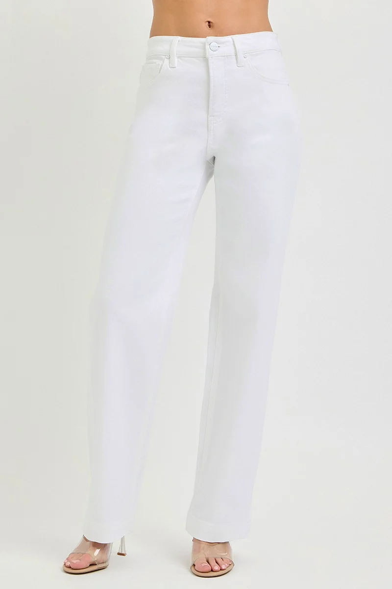 RISEN Full Size High Rise Wide Baggy Pants Plus Size