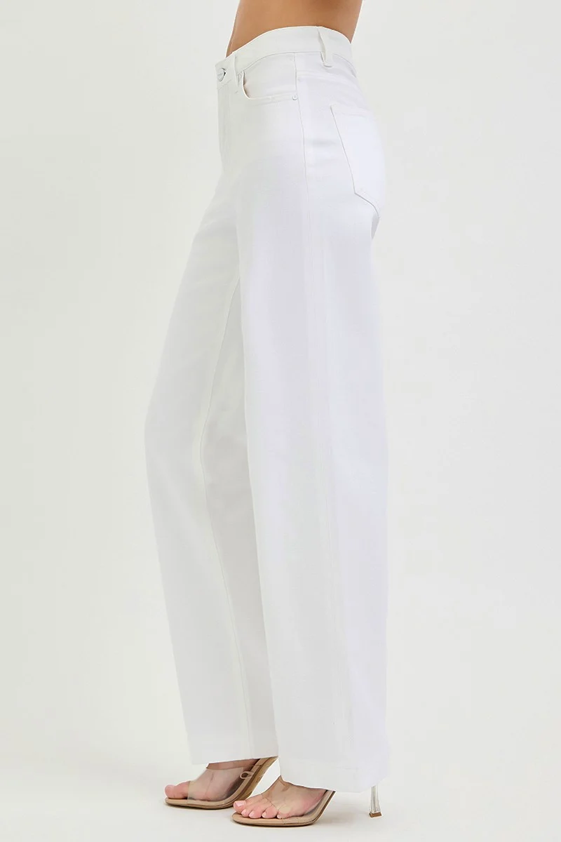 RISEN Full Size High Rise Wide Baggy Pants Plus Size
