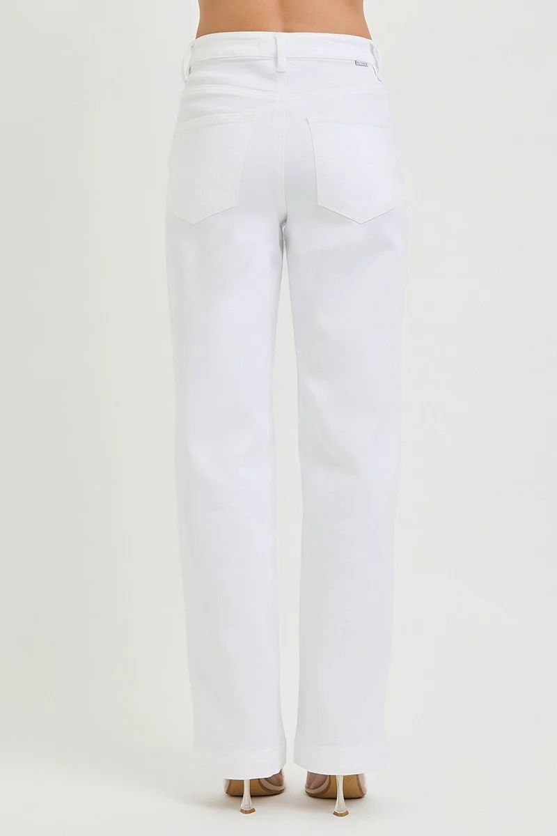 RISEN Full Size High Rise Wide Baggy Pants Plus Size