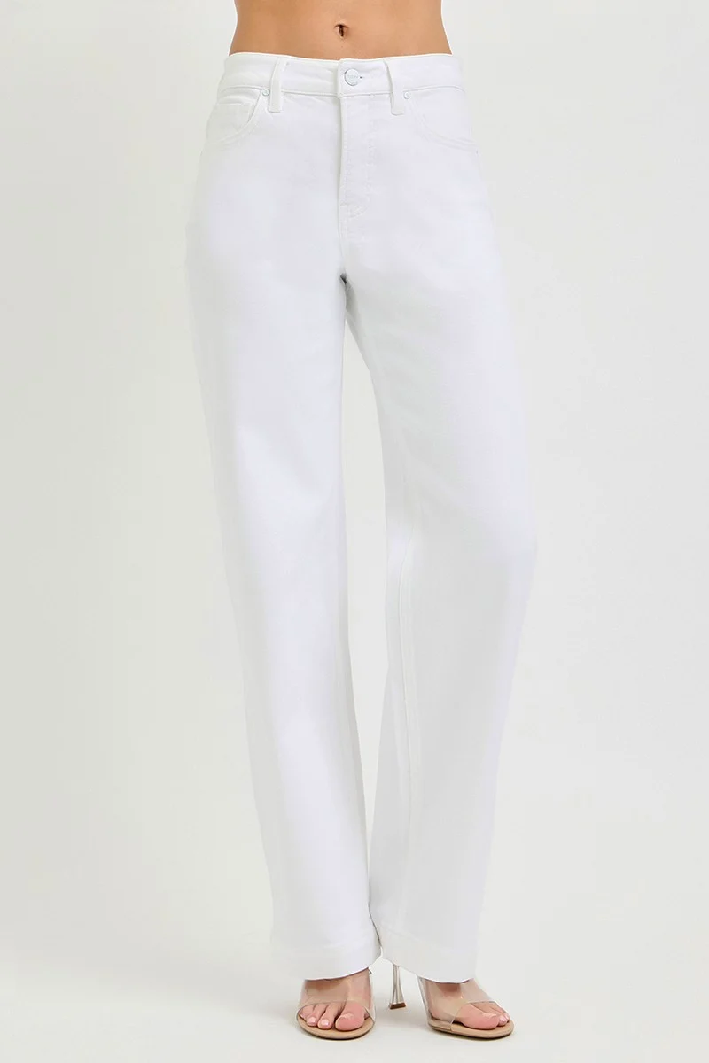 RISEN Full Size High Rise Wide Baggy Pants Plus Size