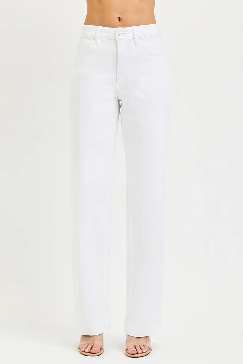 RISEN Full Size High Rise Wide Baggy Pants Plus Size