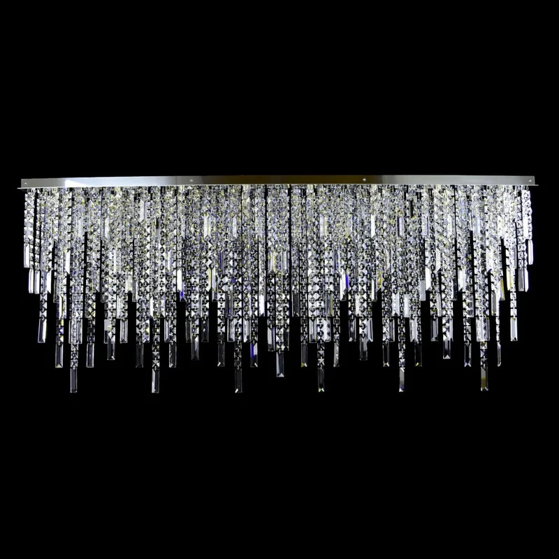 Casa Padrino Luxus Barock Kristall Wandleuchte Silber 160 x 20 x H. 70 cm - Prunkvolle Messing Wandleuchte mit böhmischem Kristallglas - Barock Möbel - Edel & Prunkvoll