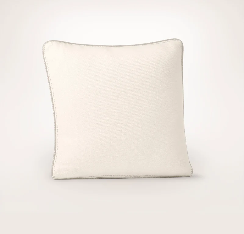 Threadmark Pillow Cover (22x22) - Soft White/Melange Natural