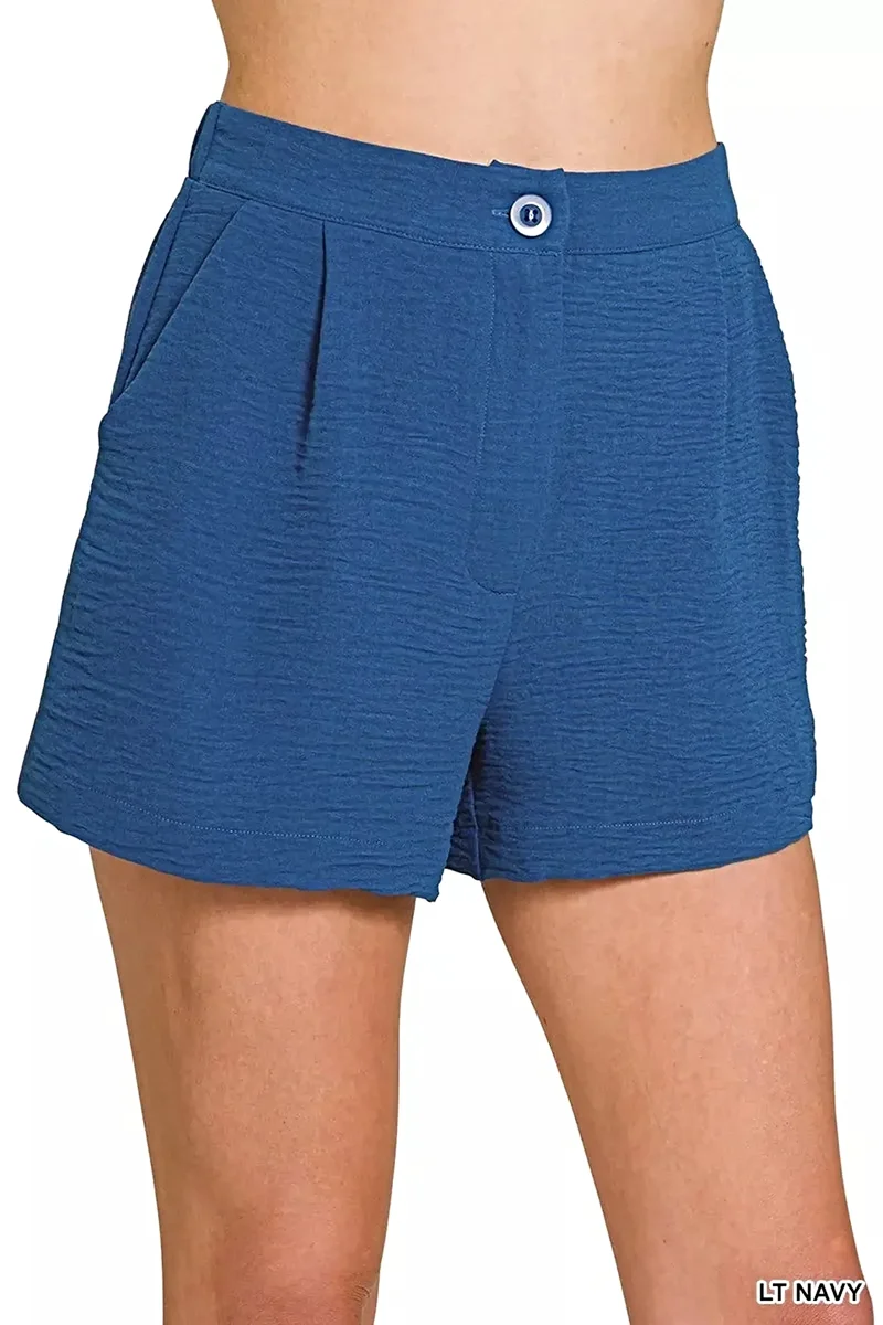 Zenana geweven shorts met ademende luchtstroom aan de achterkant en elastische tailleband