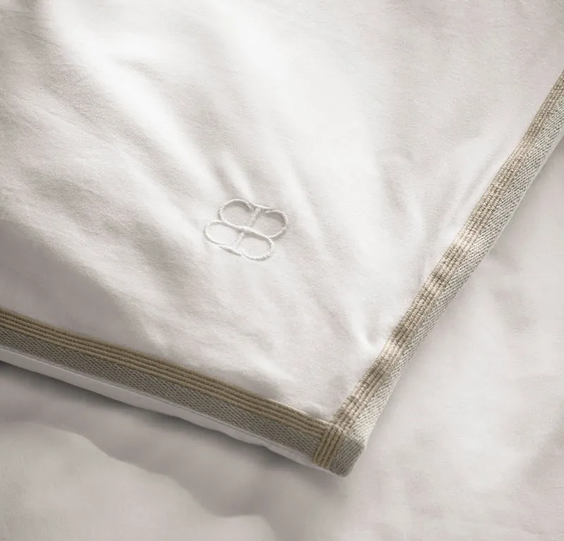 Signature Embellished Duvet Set - White/Pewter/Oak Trielle