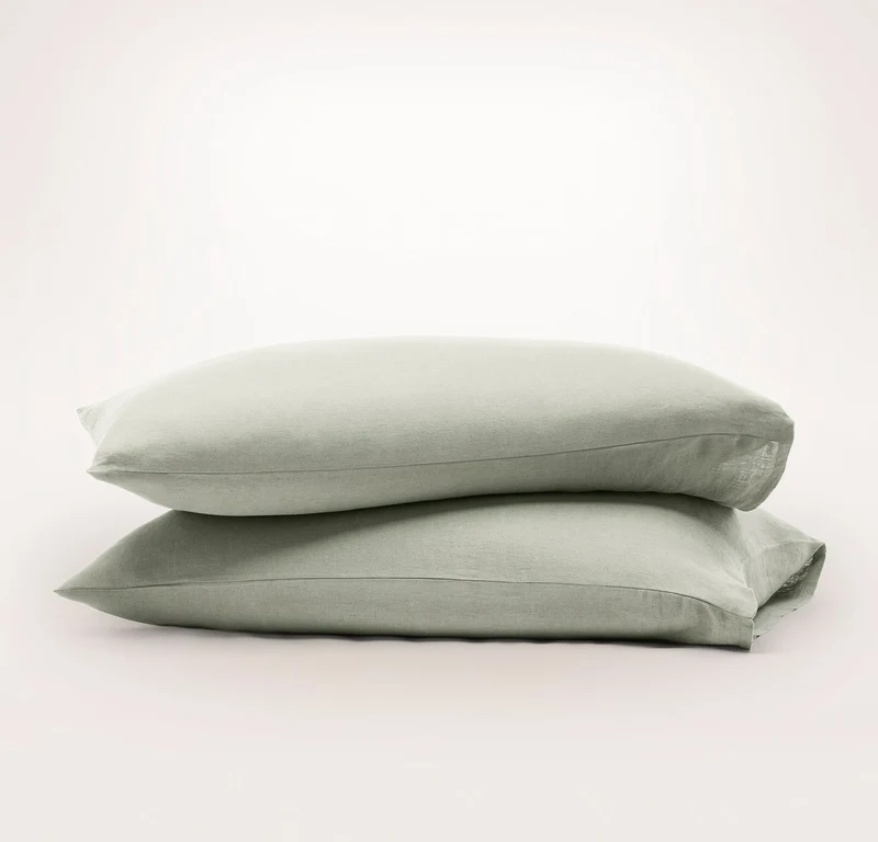 Linen Pillowcase Set - Sageleaf