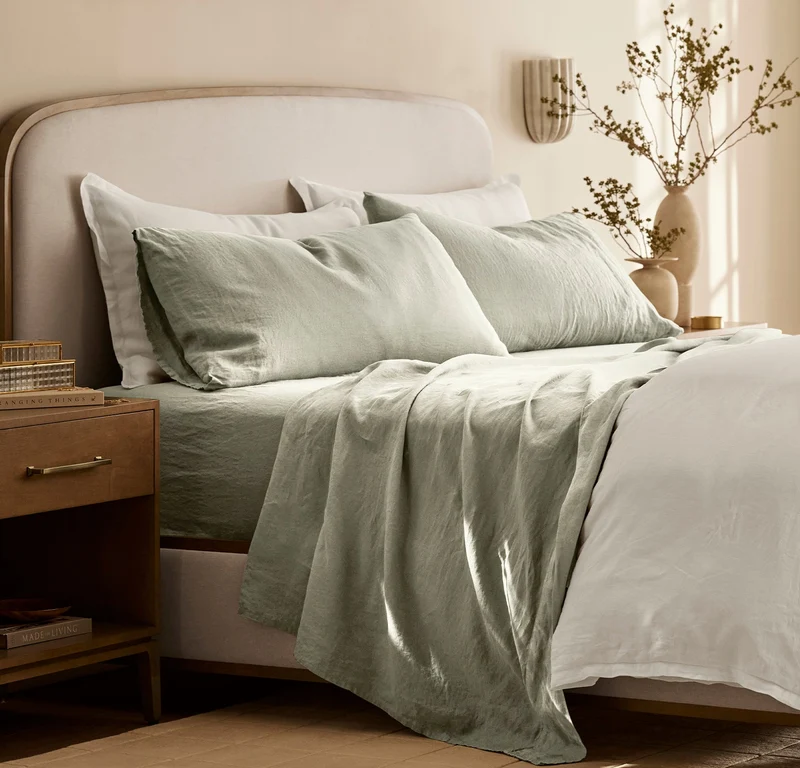 Linen Pillowcase Set - Sageleaf