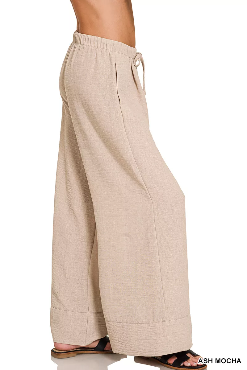 Zenana geweven Airflow broek met trekkoord
