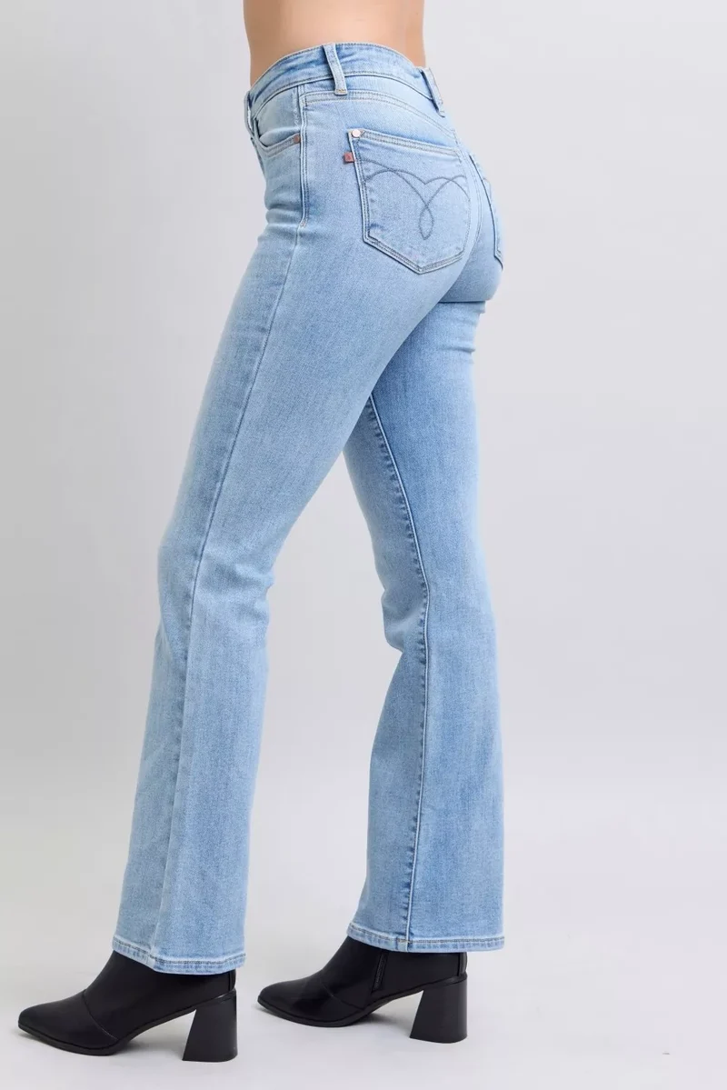 Judy Blue Mid Rise Thermal Bootcut Jeans