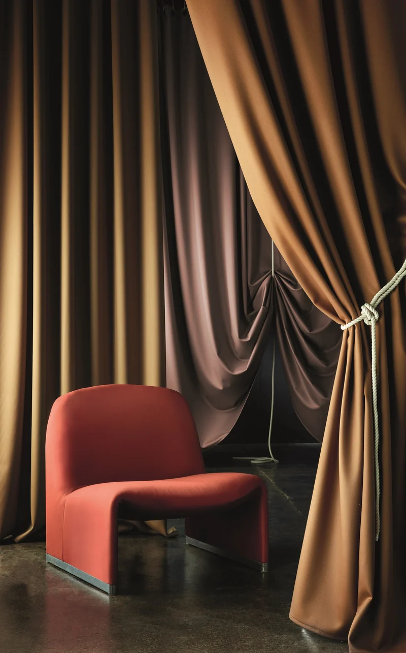 Wool Satin - muddy amber