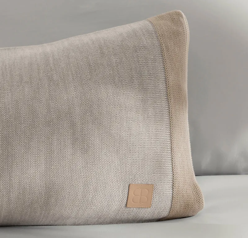 Court Knit Pillow Cover - Heathered Pewter