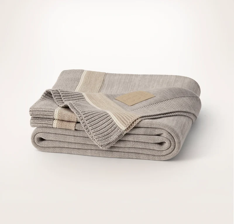 Court Knit Throw Blanket - Heathered Pewter