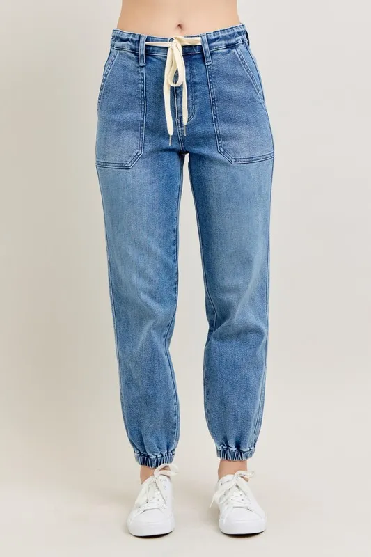 Judy Blue Full Size Hoge Taille Denim Joggingbroek Plus Size