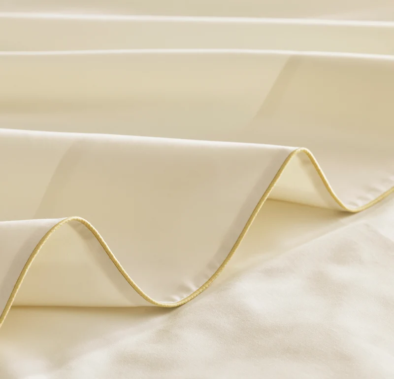 Signature Embellished Sheet Set - Cream/Buttercup Piped Edge