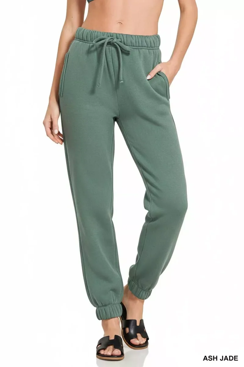 Zenana fleece joggingbroek met trekkoord en zak