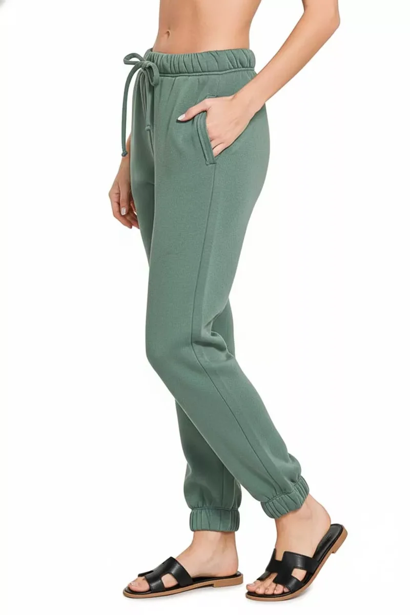 Zenana fleece joggingbroek met trekkoord en zak