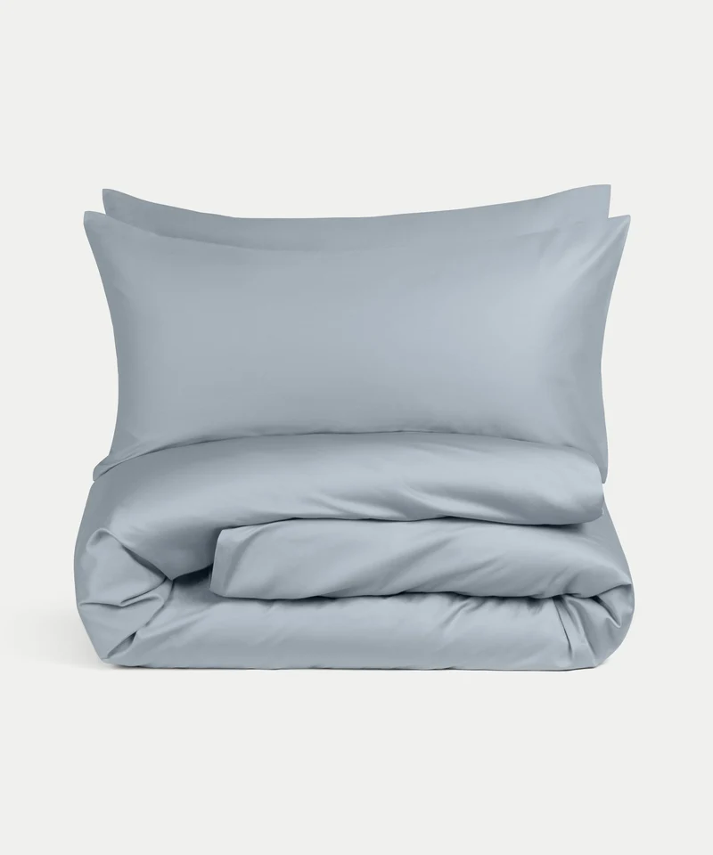 Bettbezug Ägyptische Baumwolle Satin 400TC | Misty Blue | Outlet