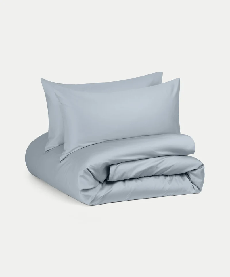 Bettbezug Ägyptische Baumwolle Satin 400TC | Misty Blue | Outlet