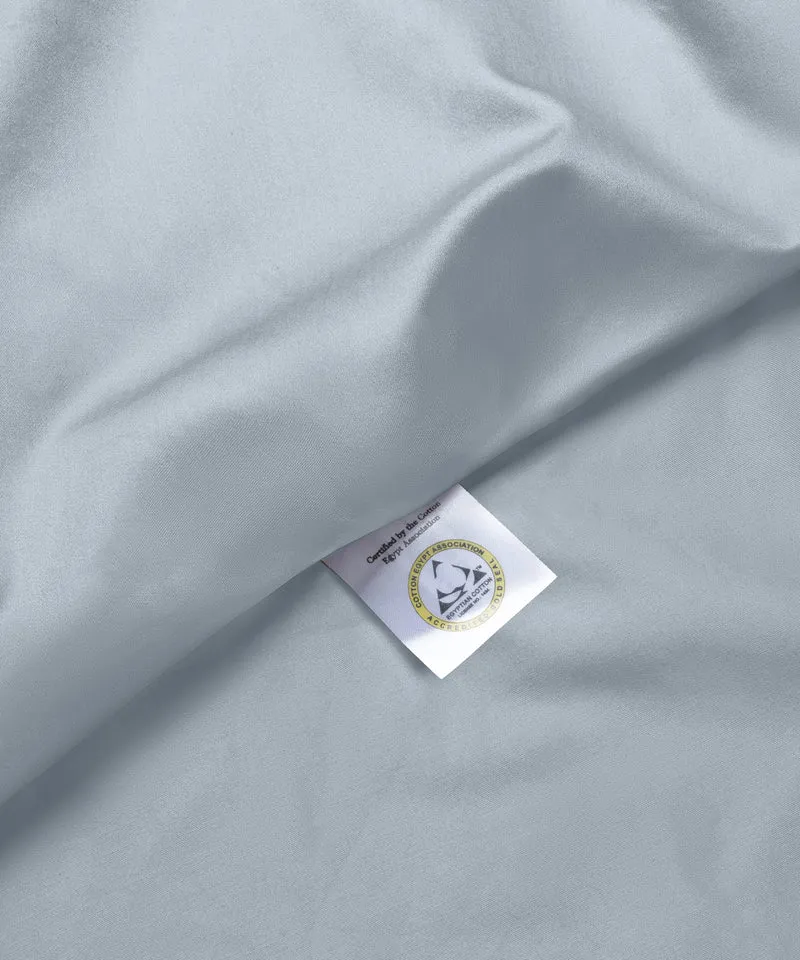 Bettwäsche Set Ägyptische Baumwolle 400TC Satin | Misty Blue