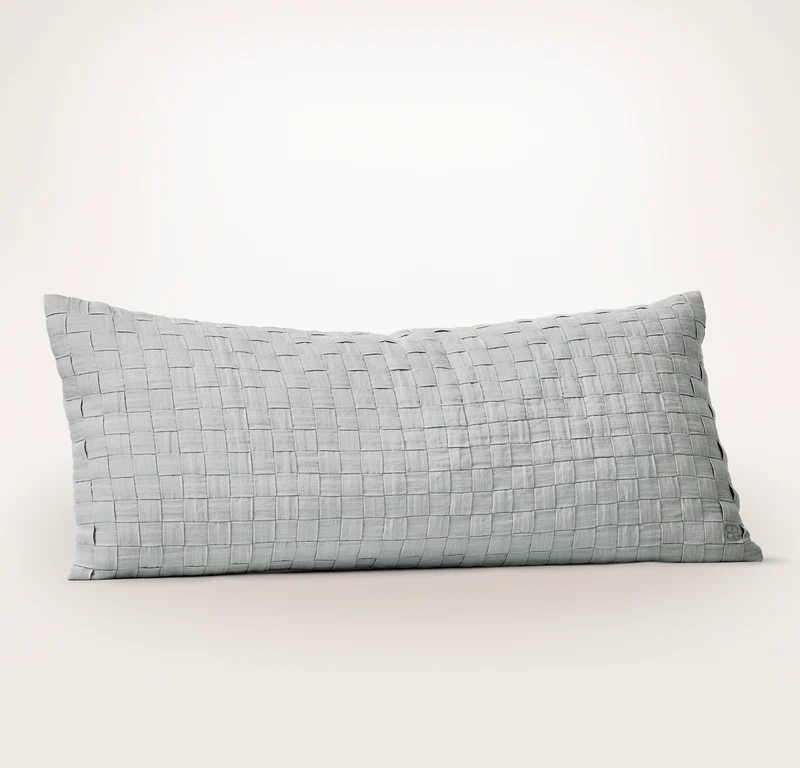 Linen Woven Icon Pillow Cover (Lumbar) - Melange Shore