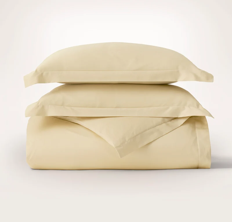 Signature Hemmed Duvet Set - Buttercup