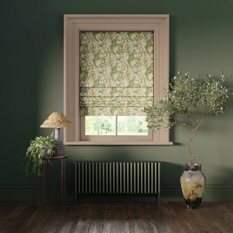 Baumwollstoff Goldene Lilie - beige