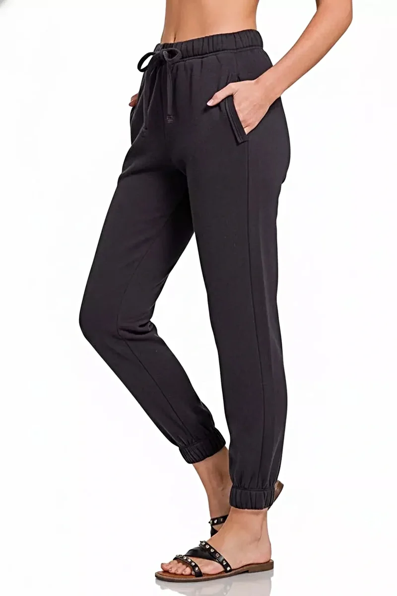 Zenana fleece joggingbroek met trekkoord en zak