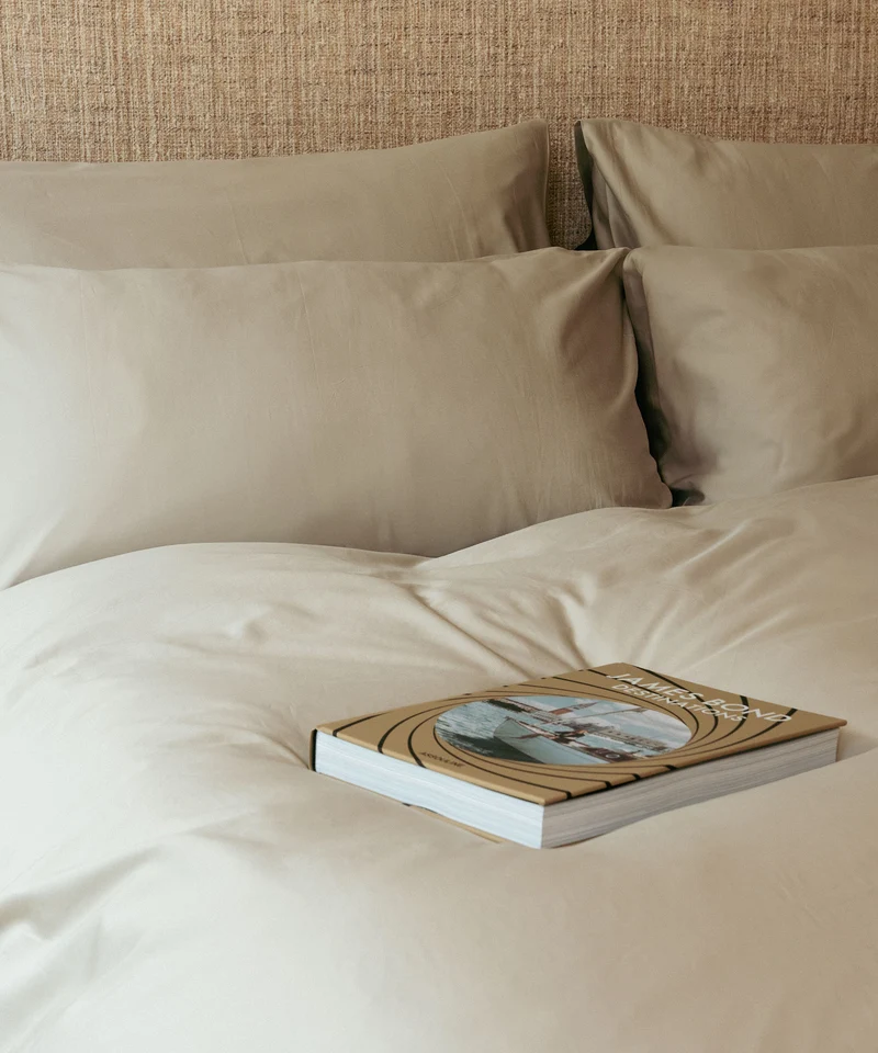 Bettwäsche Set Ägyptische Baumwolle 400TC Satin | Champagne