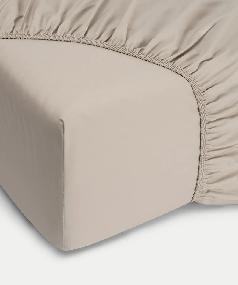Kinder Spannbettlaken Ägyptische Baumwolle Perkal 400TC Latte - Petit Hôtel