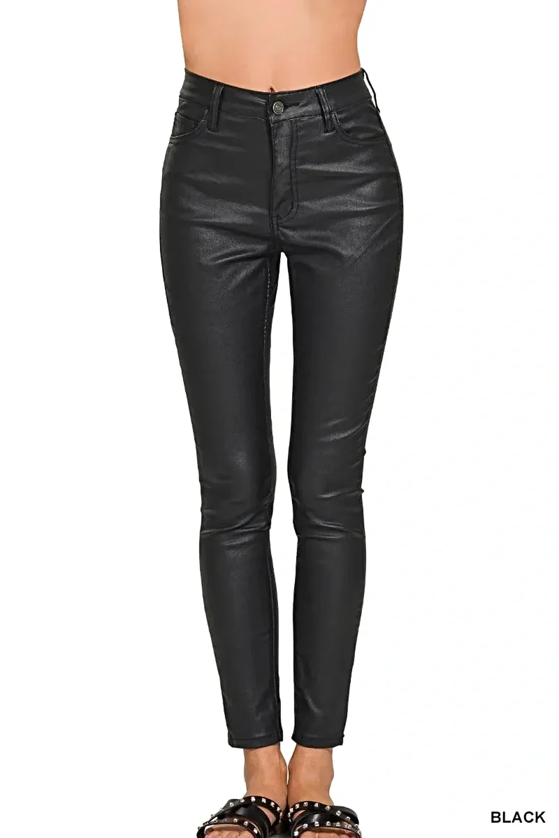 Zenana skinny broek van imitatieleer met stretch