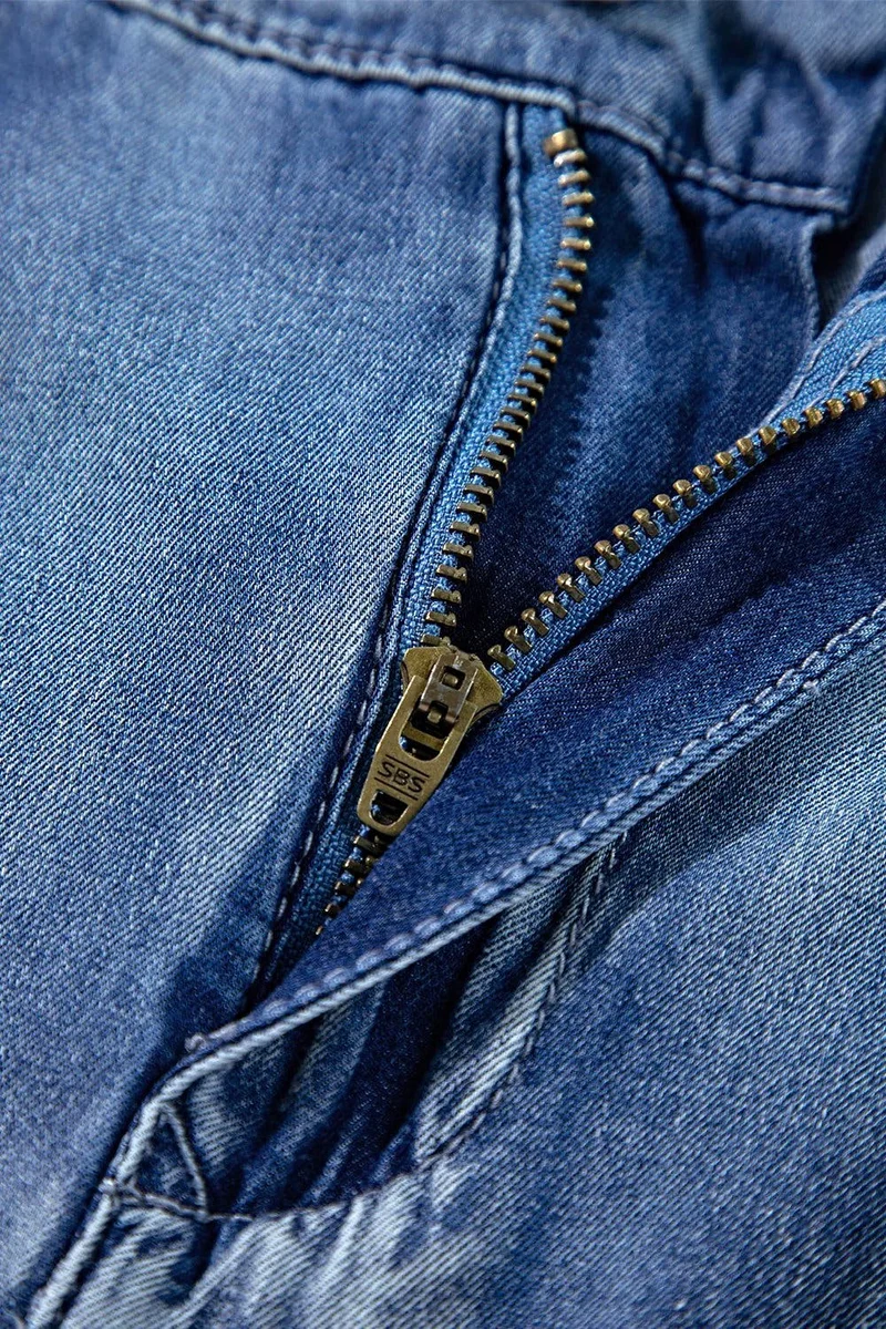 Jeans met hoge taille en wijde pijpen, inclusief zakken – 95% katoen voor ultiem comfort