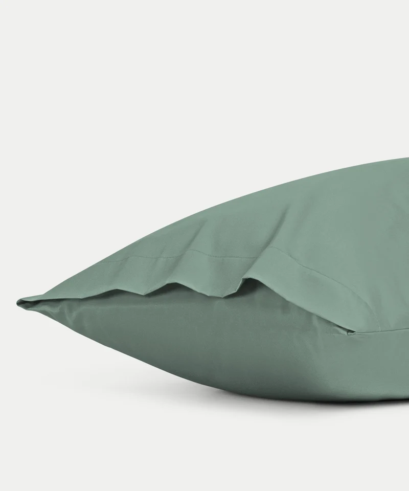 Kinder Kissenbezug Ägyptische Baumwolle Satin 400TC Sage Green - Petit Hôtel