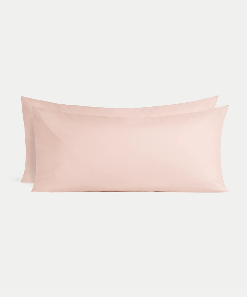 2er-Set Kissenbezüge Ägyptische Baumwolle Perkal 400 TC | Blush Pink