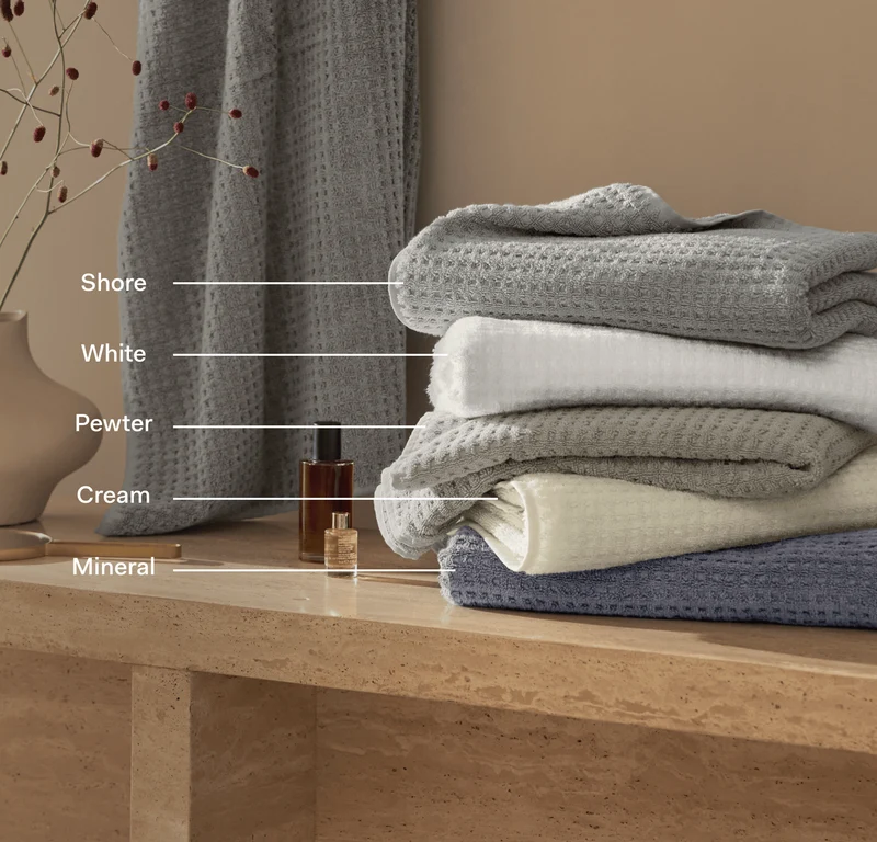 Turkish Waffle Bath Towel Set