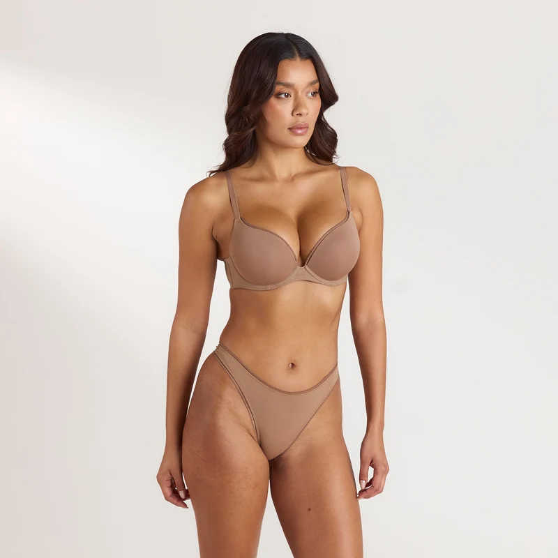 Comfort Hoge Push-Up BH - Hazelbruin