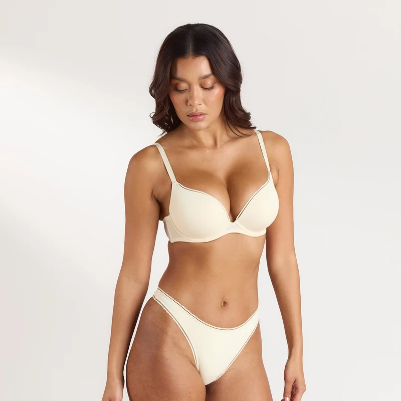 Comfort Hoge Push-Up BH - Latte