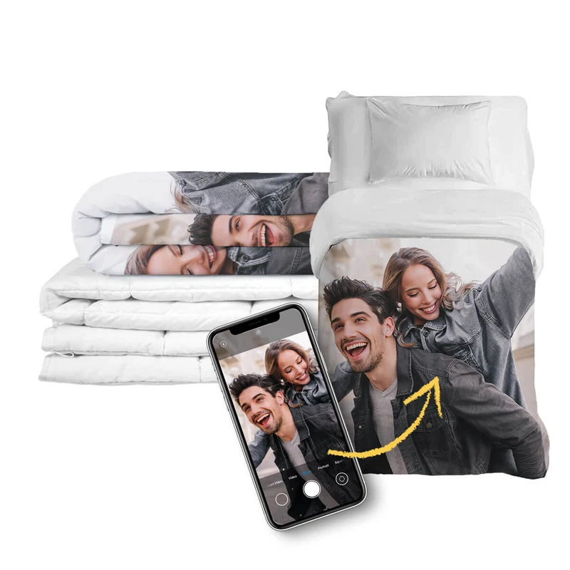STANDARD Gewichtsdecke mit personalisiertem Partner Motiv für Erwachsene