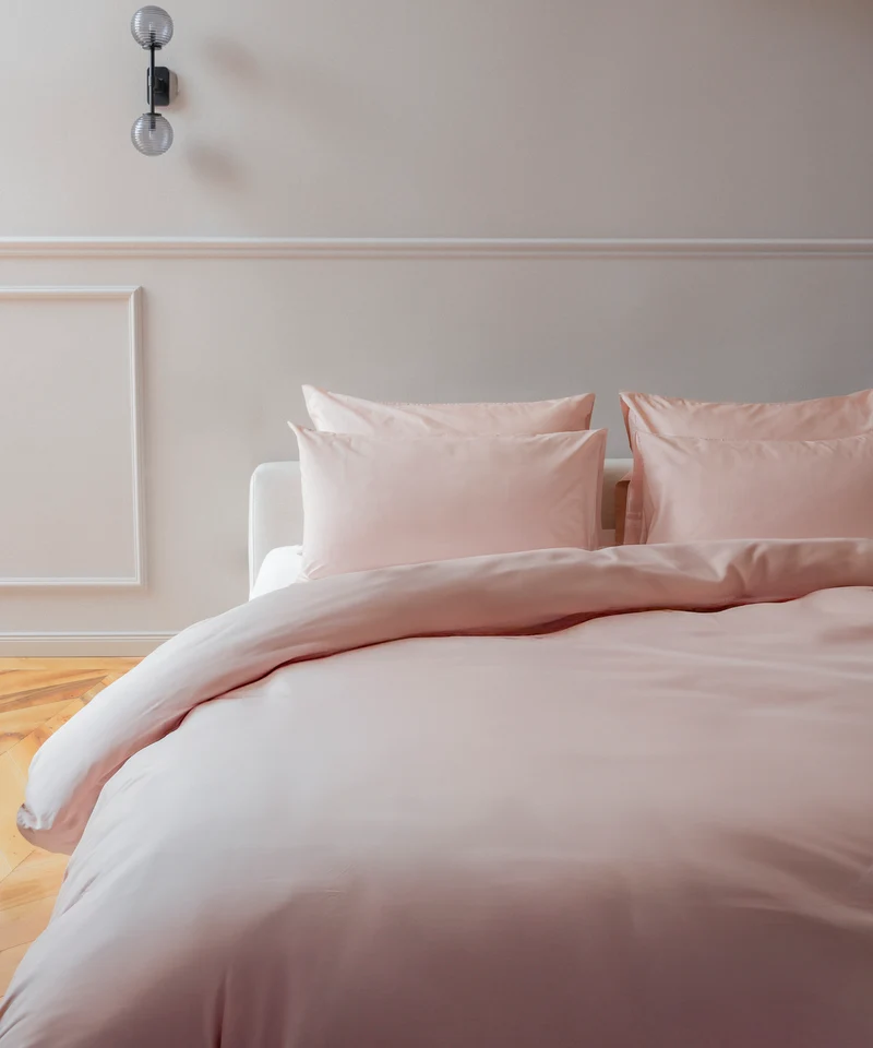 Bettwäsche Set Ägyptische Baumwolle 400TC Perkal | Blush Pink