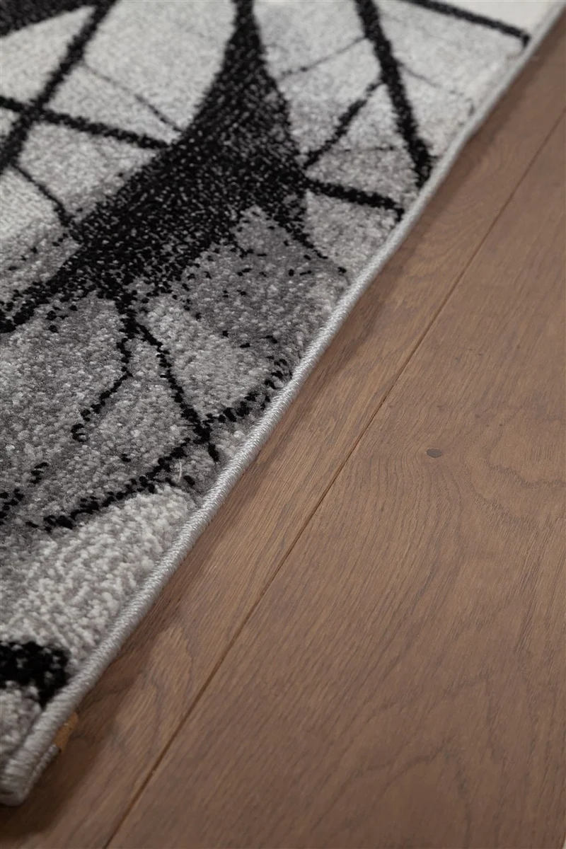 Tappeto Moderno Leaves Grigio