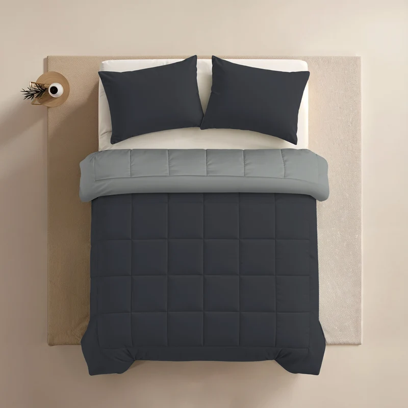 Zelesta Comfort Duo Bettdecke - Sanftes Schwarz & Silbergrau