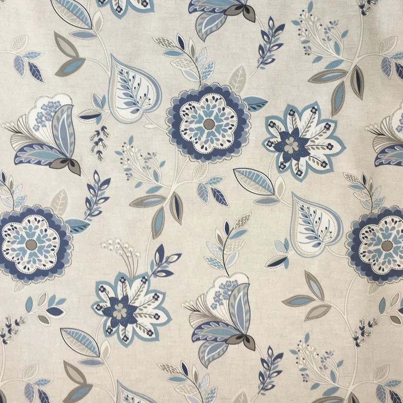 Dekostoff Floral - denim