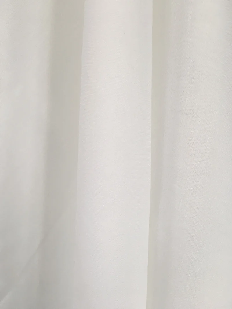 Gardinenstoff Lino Uni - white 300 cm