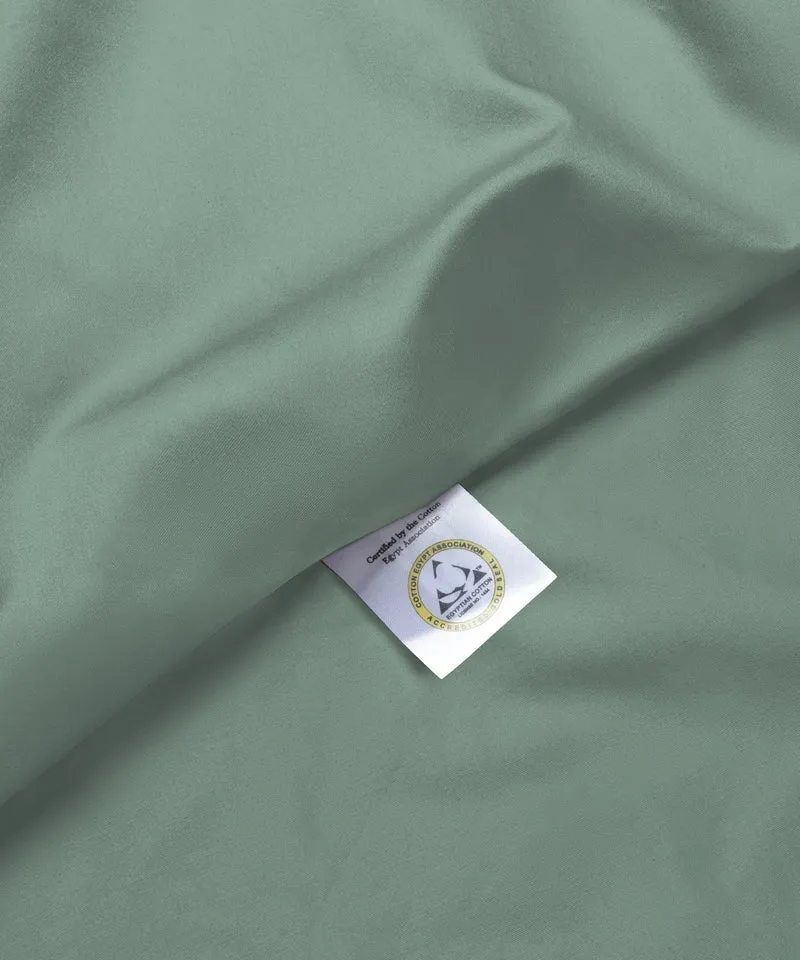 Kinder Bettwäsche Set Ägyptische Baumwolle Satin 400TC Sage Green - Petit Hôtel