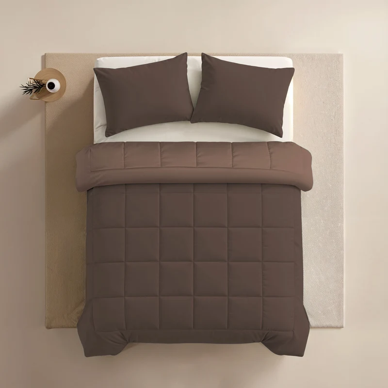 Zelesta Comfort Duo Bettdecke - Schokoladenbraun & Mokkabraun
