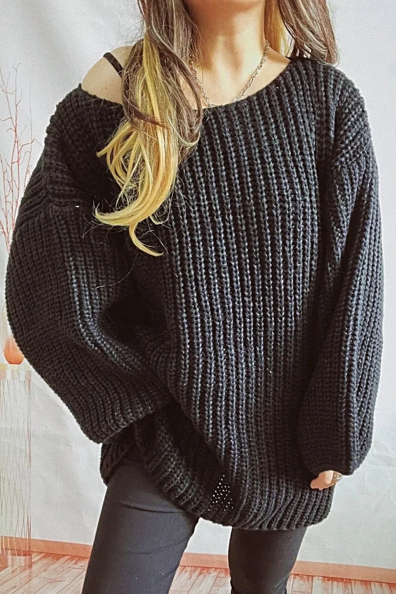 Comfortabele mini-trui-jurk met riem, boothals en verlaagde schouders, met een gemiddelde stretch.