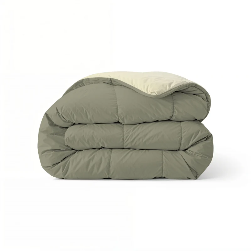Zelesta Comfort Duo Bettdecke - Olivgrün & Creme